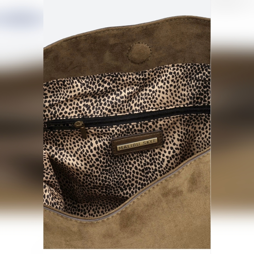 Malibu Sky Olive Studded Shoulder Bag - Picture 5 of 6